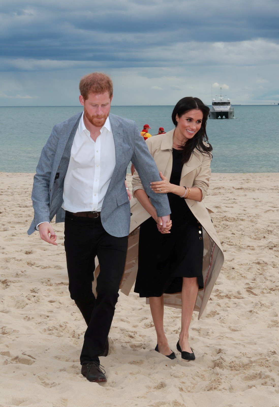 Princ Harry s těhotnou Meghan při návštěvě města Merlbourne v Austrálii. 