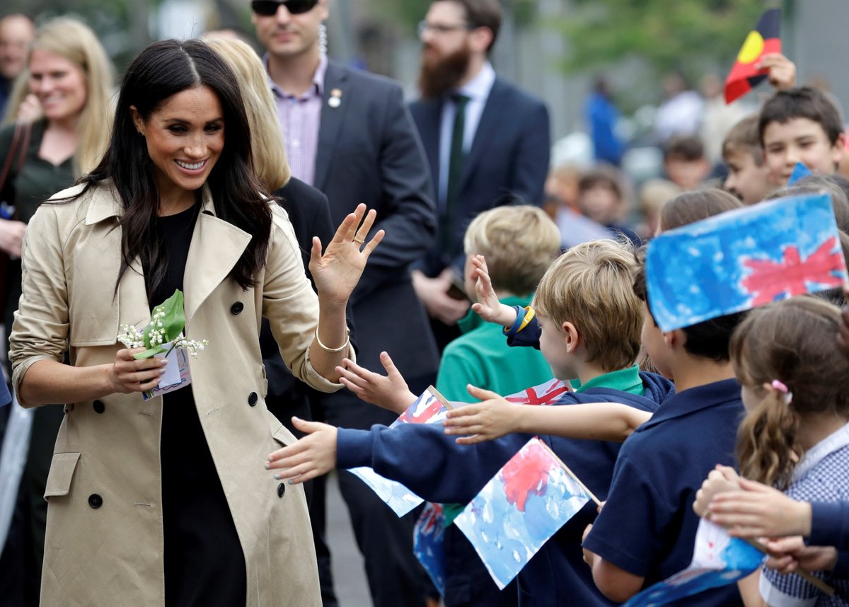 Princ Harry s těhotnou Meghan při návštěvě města Merlbourne v Austrálii.