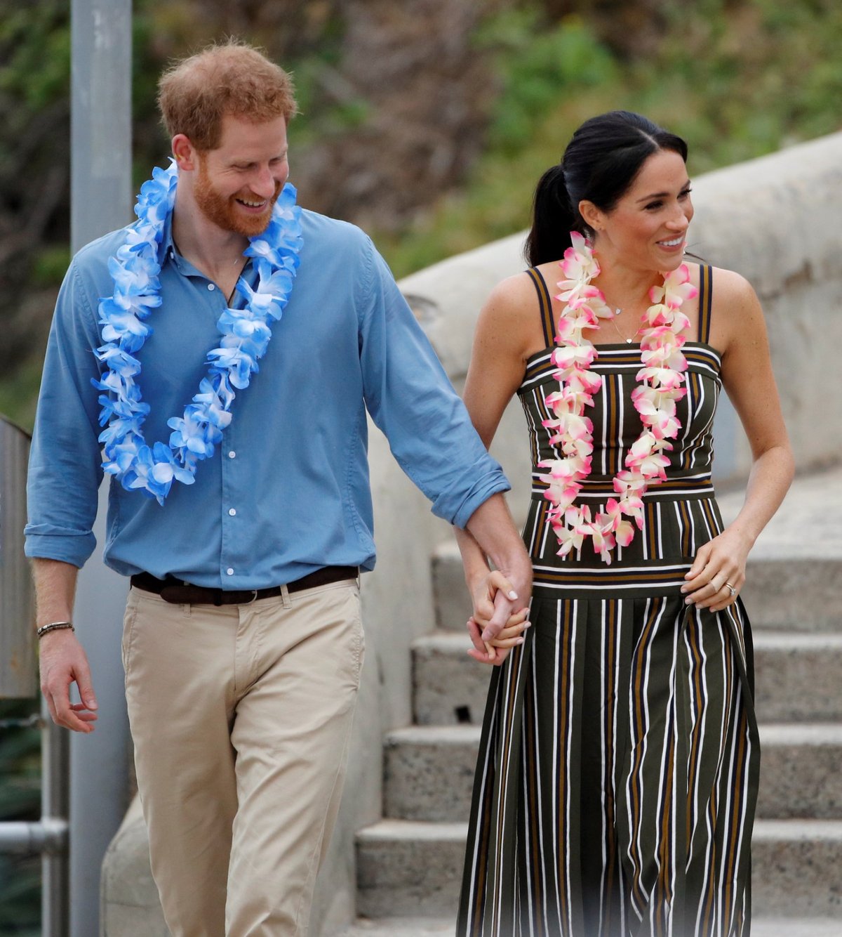 Harry a Meghan na pláži v Austrálii.