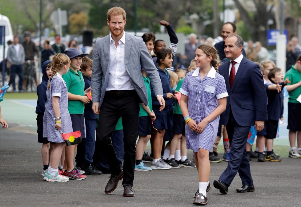 Princ Harry s těhotnou Meghan při návštěvě města Melbourne v Austrálii.