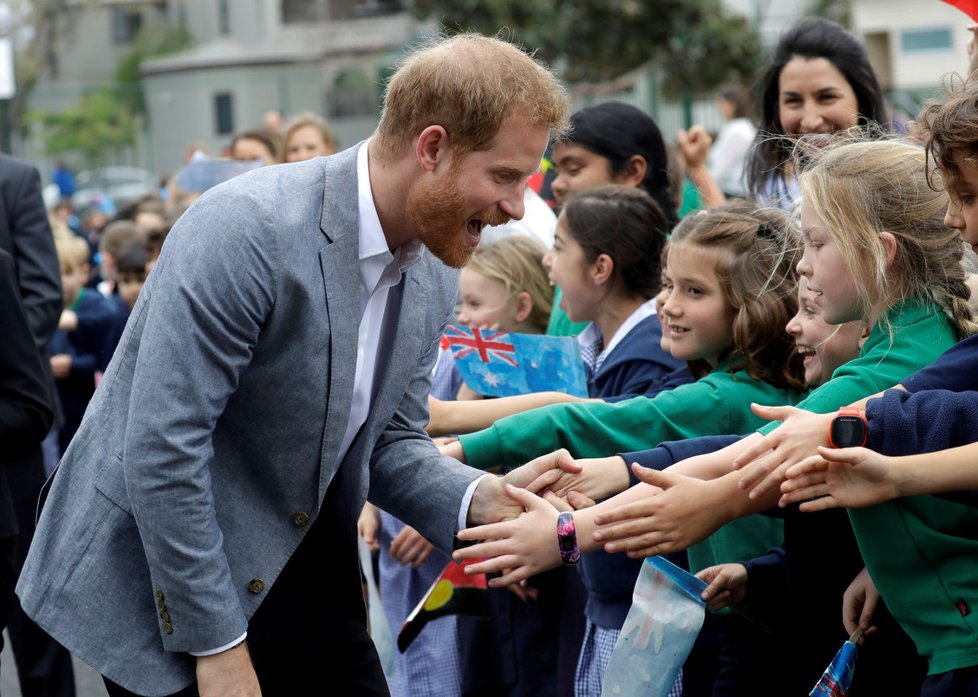 Princ Harry s těhotnou Meghan při návštěvě města Merlbourne v Austrálii.