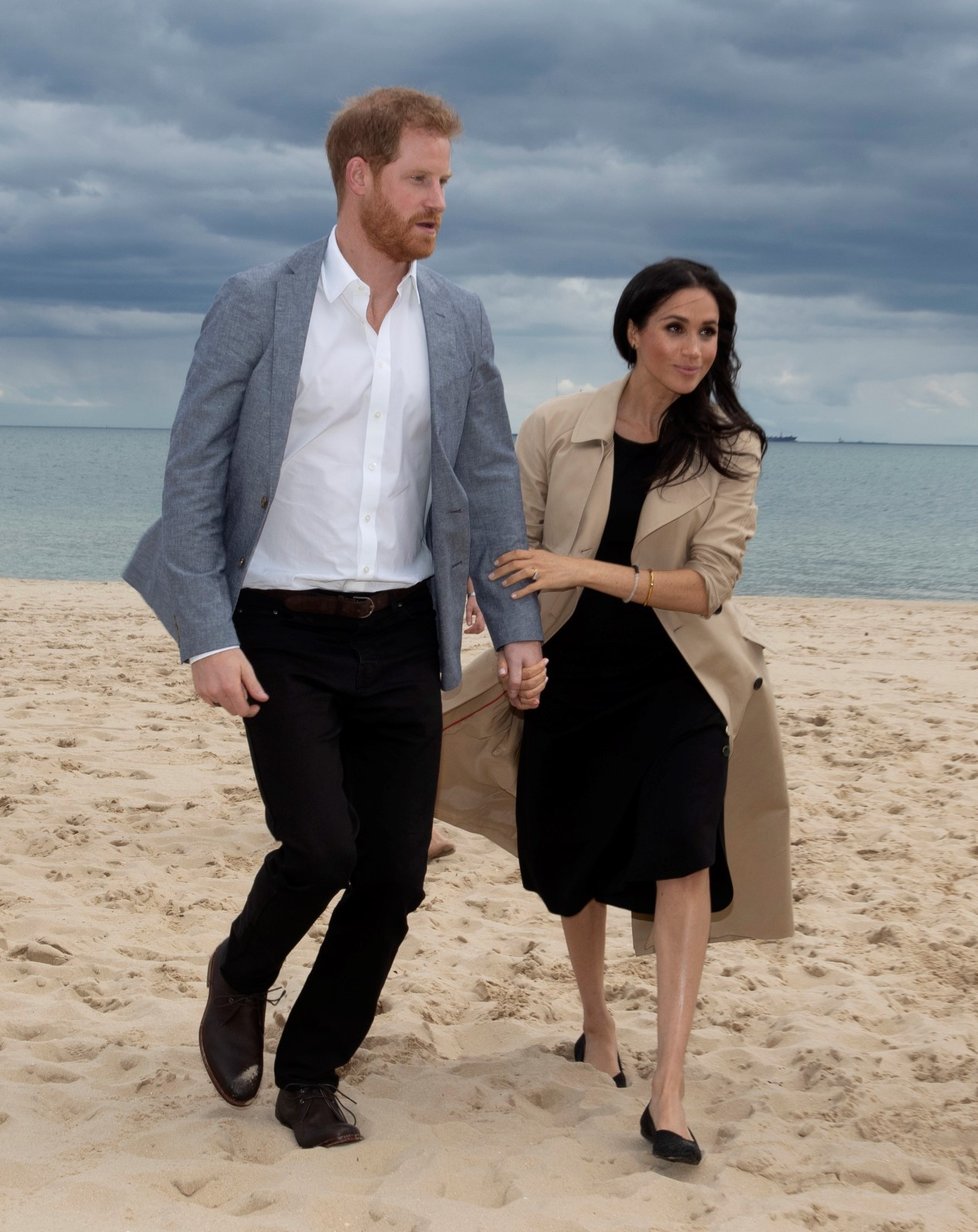 Princ Harry s těhotnou Meghan při návštěvě města Melbourne v Austrálii.