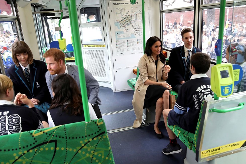 Princ Harry s těhotnou Meghan při návštěvě města Melbourne v Austrálii.