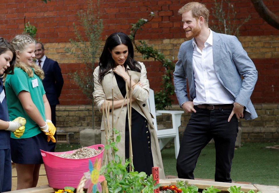 Princ Harry s těhotnou Meghan při návštěvě města Melbourne v Austrálii.