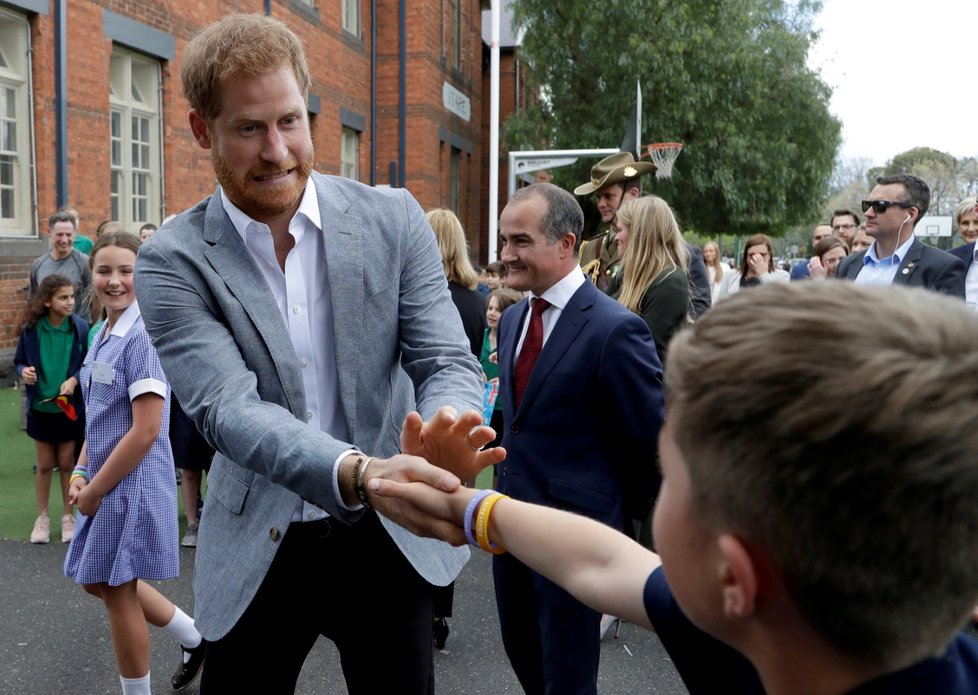 Princ Harry s těhotnou Meghan při návštěvě města Melbourne v Austrálii.