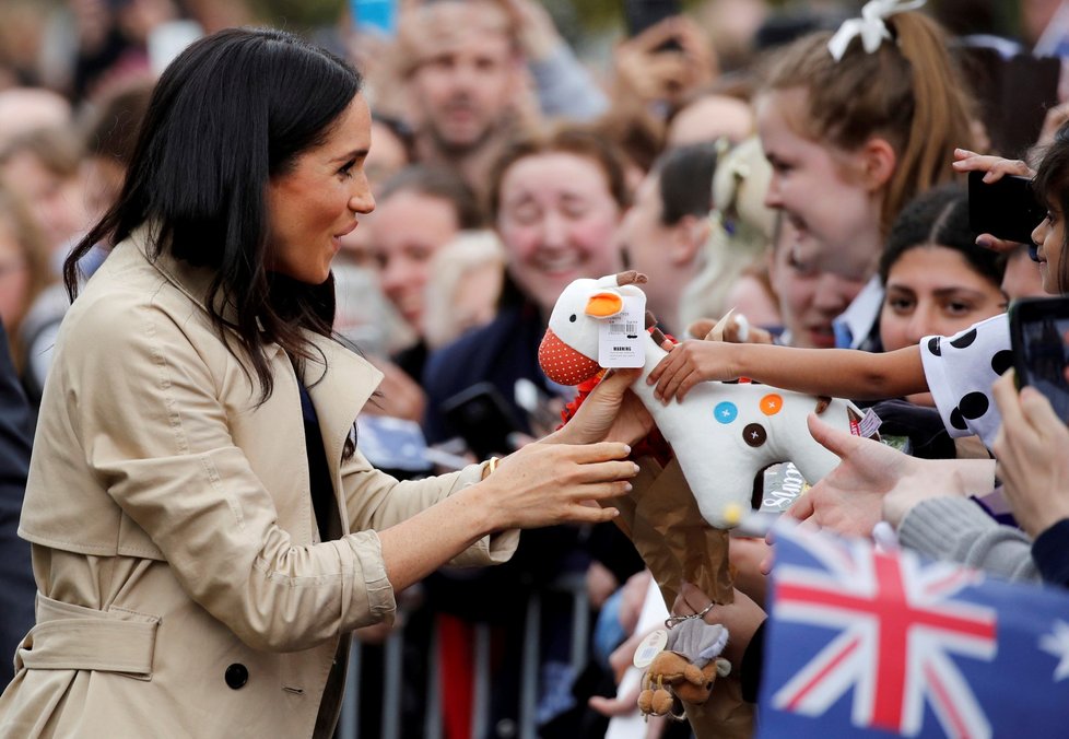 Princ Harry s těhotnou Meghan při návštěvě města Merlbourne v Austrálii.