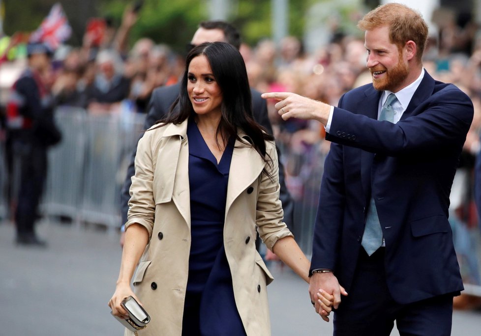 Princ Harry s těhotnou Meghan při návštěvě města Melbourne v Austrálii.