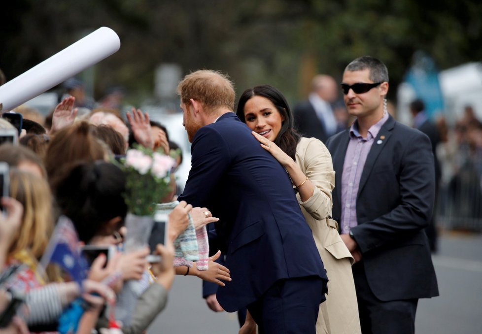 Princ Harry a Meghan Markle na oficiální návštěvě Melbourne v Austrálii.