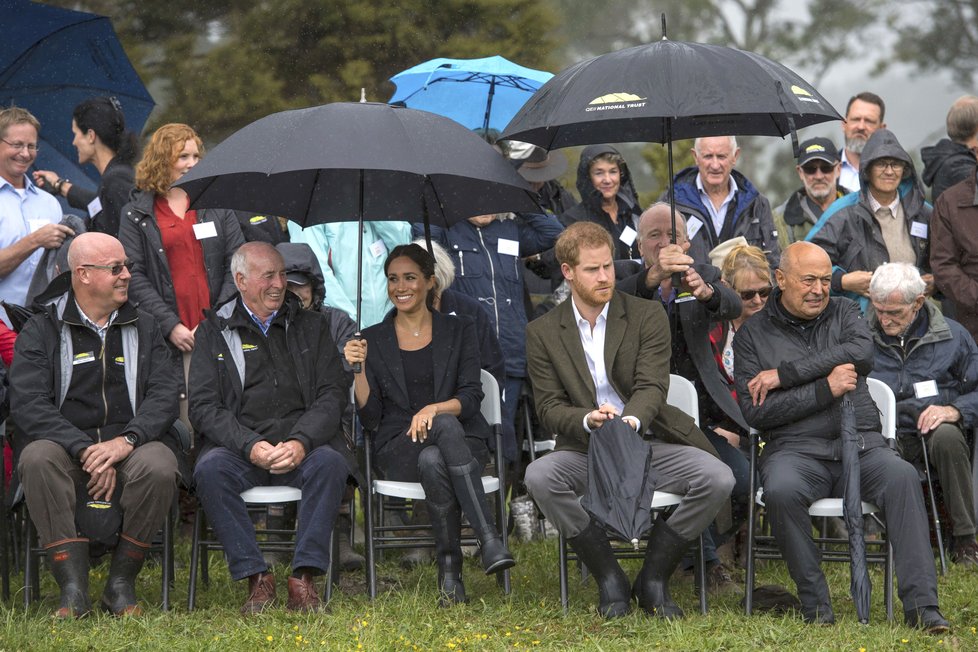 Princ Harry a vévodkyně Meghan při návštěvě národního parku na Novém Zélandu