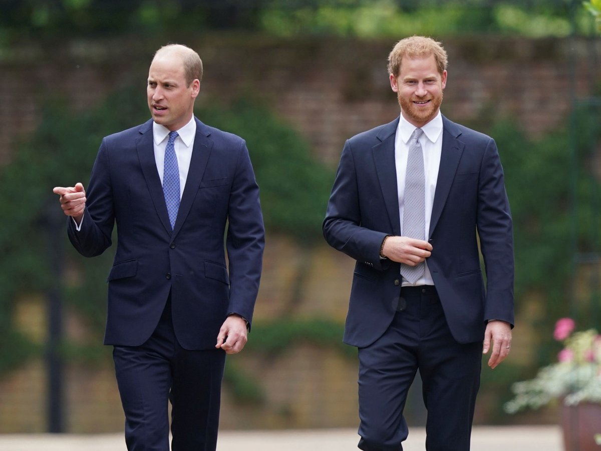 Princ William a princ Harry na odhalení sochy princezny Diany