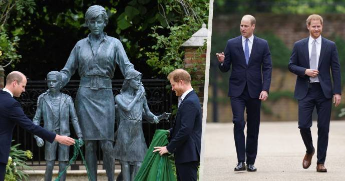 Princ William a princ Harry odhalili sochu princezny Diany