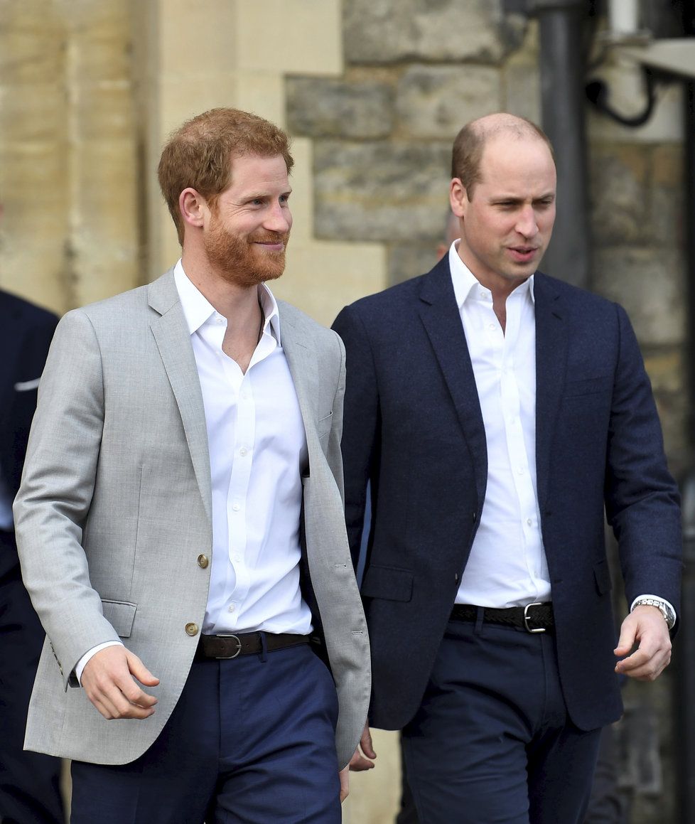 Princové Harry a William ve Windsoru