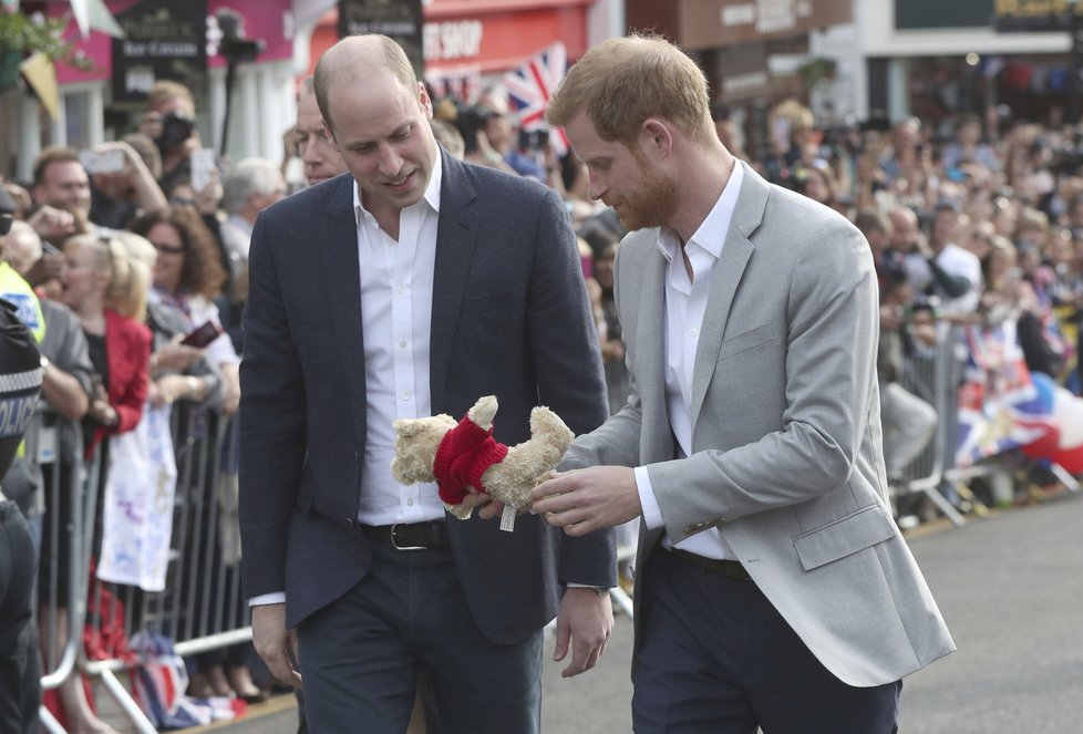 Princové William a Harry ve Windsoru