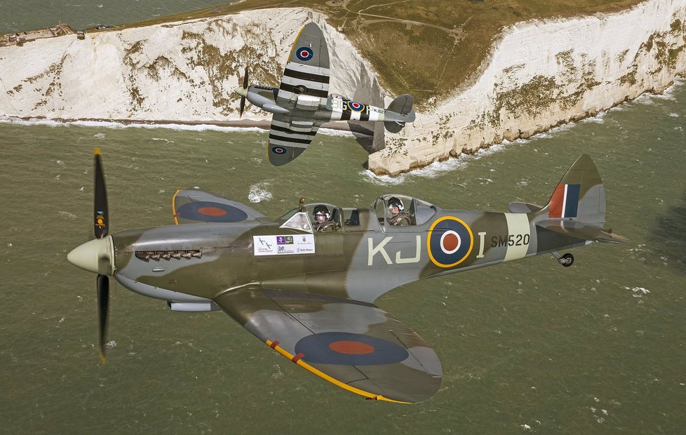 Historický bojový letoun Spitfire