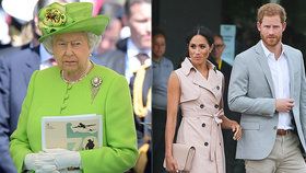 Královna Alžběta a vévodové ze Sussexu