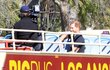 Princ Harry na palubě dvoupodlažního vyhlídkového autobusu v Beverly Hills