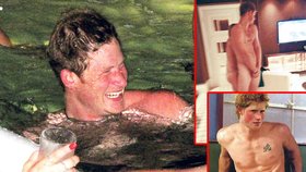 Princ Harry se v bazénu tak rozvášnil, že se poté přesunul na hotelový pokoj, kde se svlékal donaha