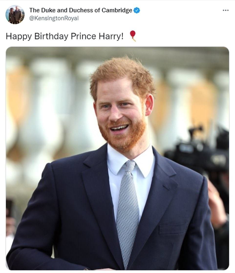 Kate s Williamem popřáli Harrymu k narozeninám