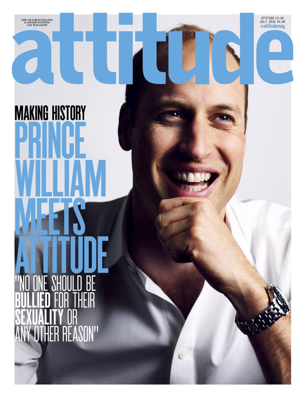 Princ William se nechal vyfotit na titul časopisu pro homosexuály