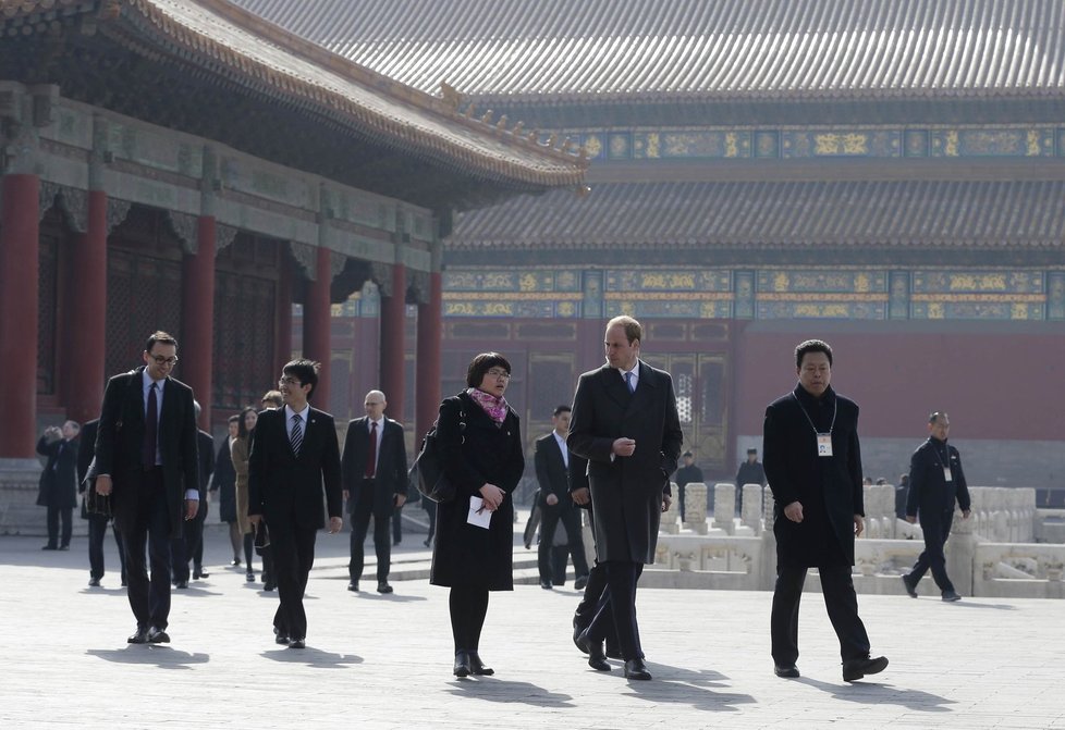 Princ William do Číny zavítal úplně poprvé.