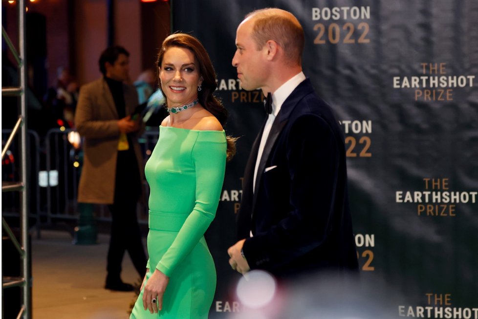 Princ William s princeznou Kate na cenách Earthshot Prize 2022 v Bostonu