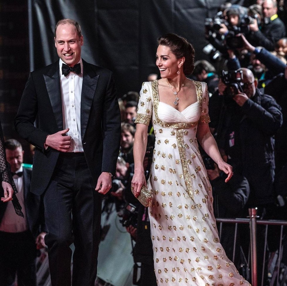 Kate Middleton a princ William na cenách BAFTA