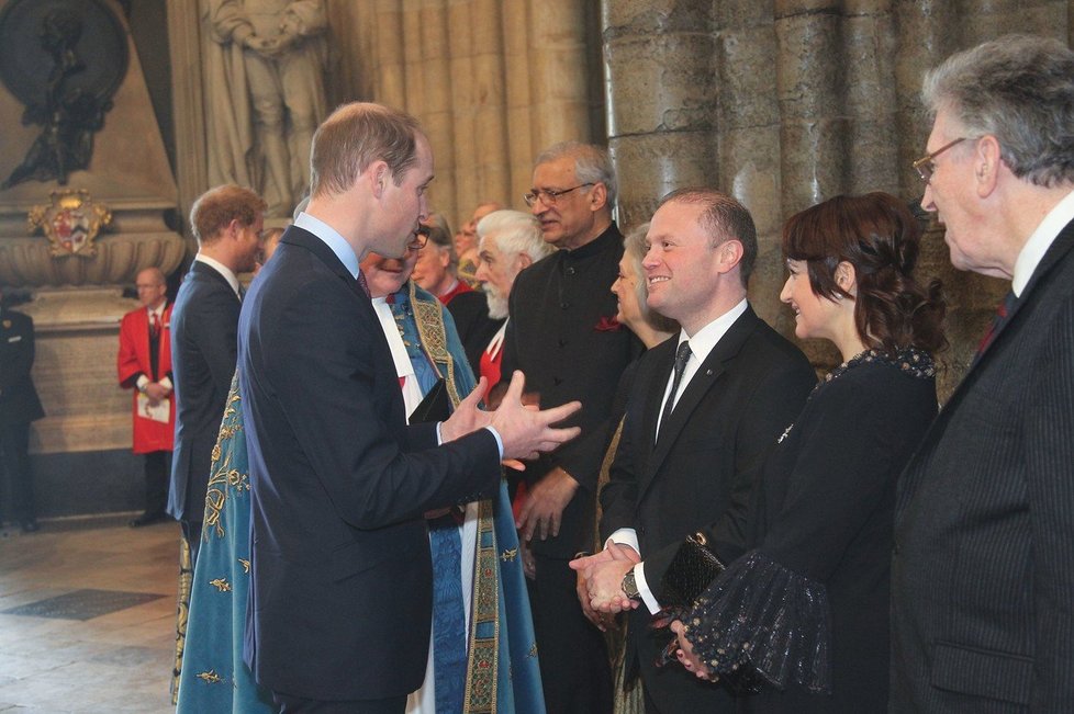 Princ William se setkal s maltským premiérem.