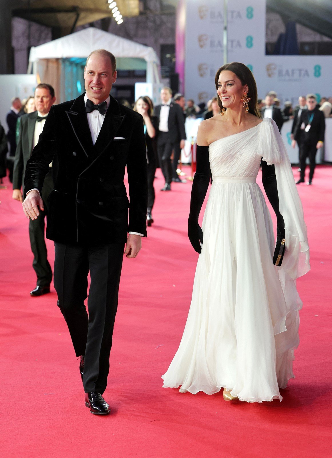Princ William a princezna Kate na cenách BAFTA 2023