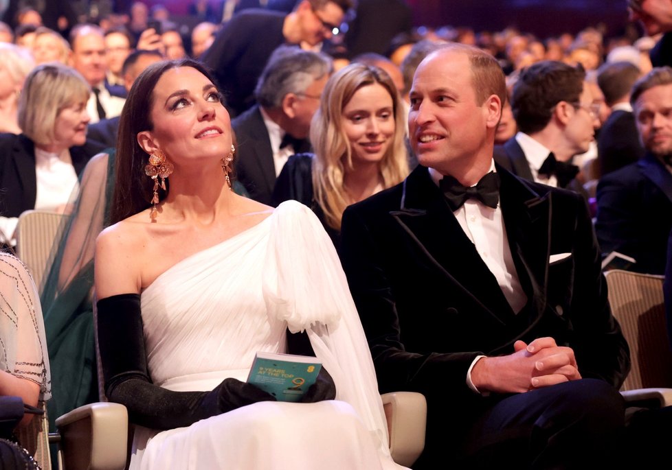 Princ William a princezna Kate na cenách BAFTA 2023