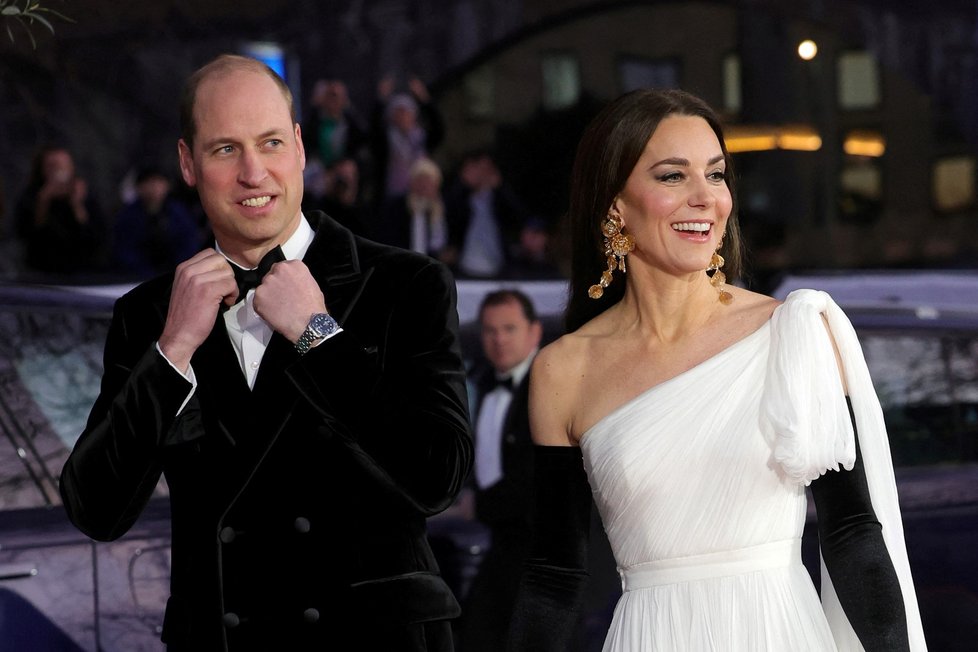 Princ William a princezna Kate na cenách BAFTA 2023