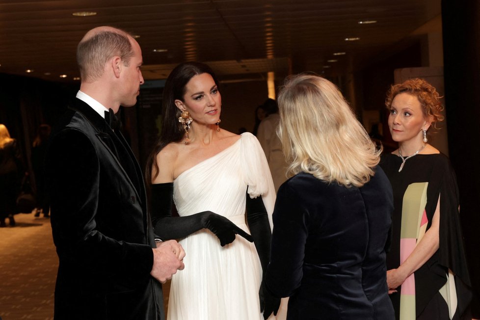 Princ William a princezna Kate na cenách BAFTA 2023