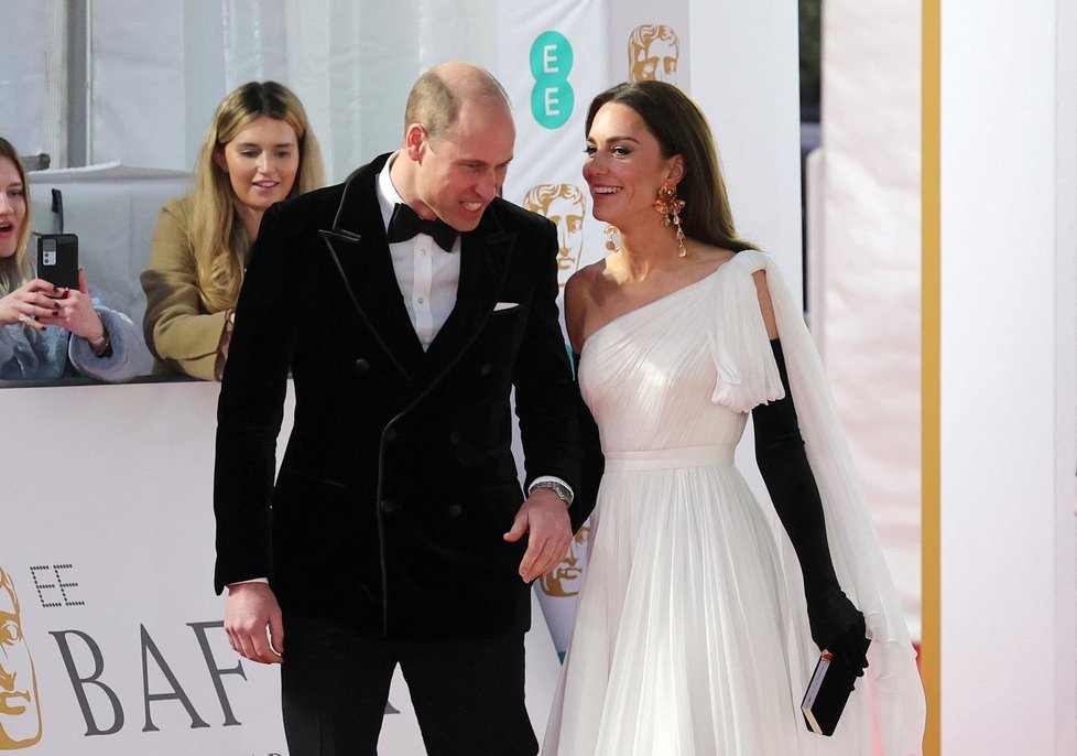 Princ William a princezna Kate na cenách BAFTA 2023