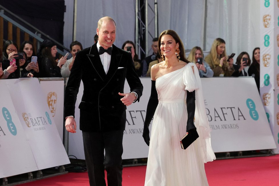 Princ William a princezna Kate na cenách BAFTA 2023