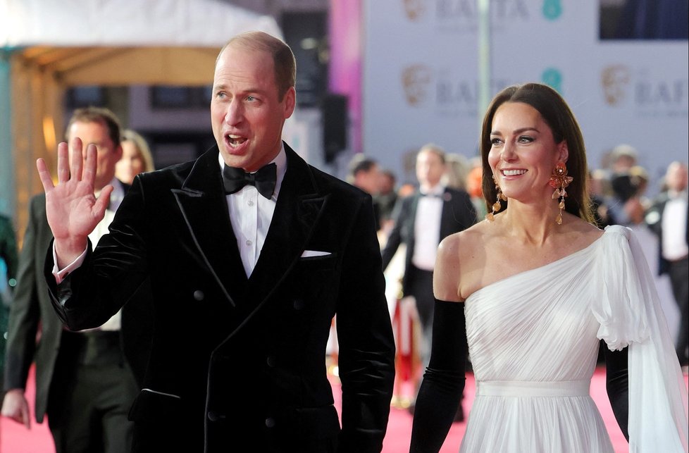 Princ William a princezna Kate na cenách BAFTA 2023