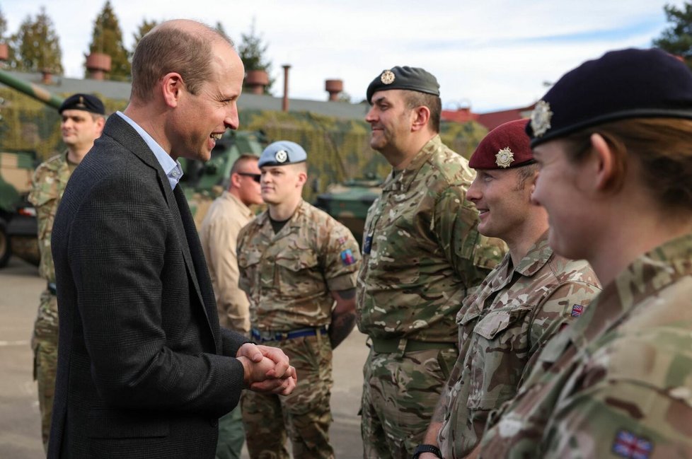 Princ William v polském Řešově, kousek od ukrajinských hranic (22.3.2023)