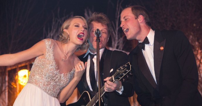 Princ William, Taylor Swift a Jon Bon Jovi.