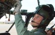 Princ William při výcviku na vojenského pilota