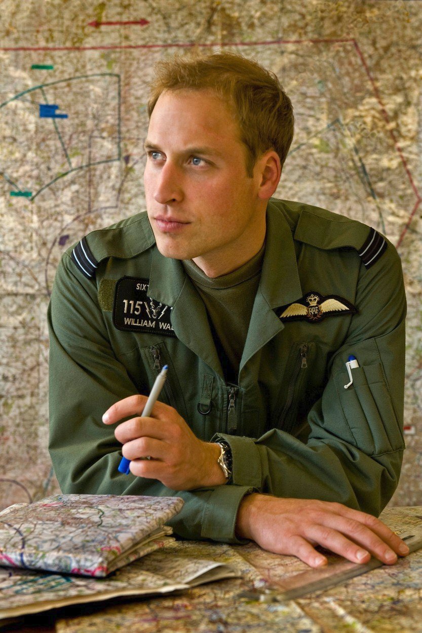 Princ William při výcviku na vojenského pilota