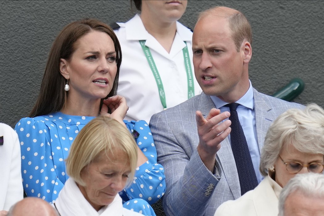 Princi Williamovi na Wimbledonu trochu ujel slovník