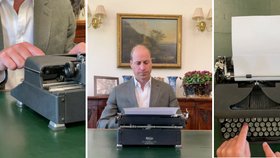 Princ William nechtěně ukázal, že neumí psát na stroji
