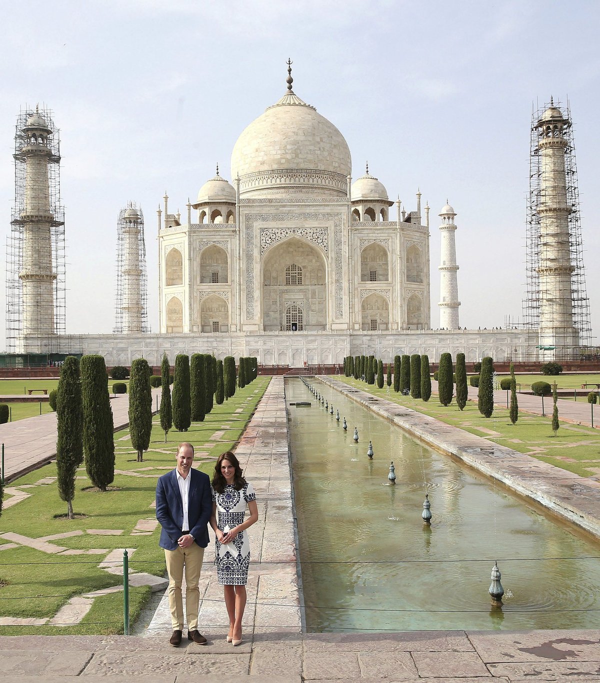Princ s vévodkyní navštívili Tádž Mahal.