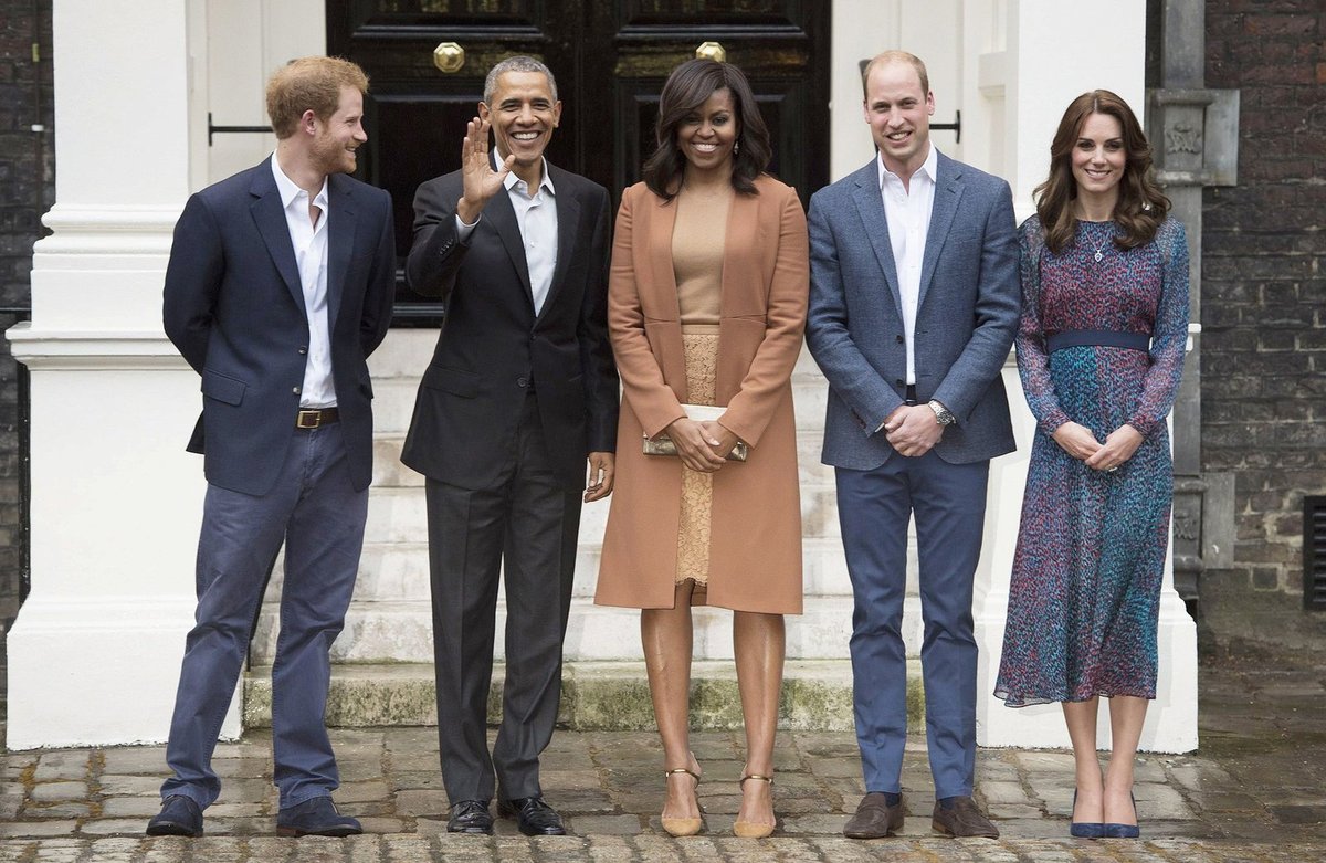 Kate, William a Harry hostili i manžele Obamovy.
