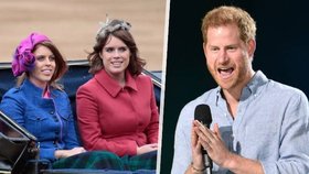 Princezny Beatrice a Eugenie podporují prince Harryho ve vydání pamětí