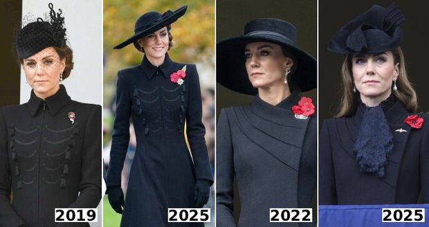Princezna Catherine na Den veteránů "zrecyklovala" svůj šatník