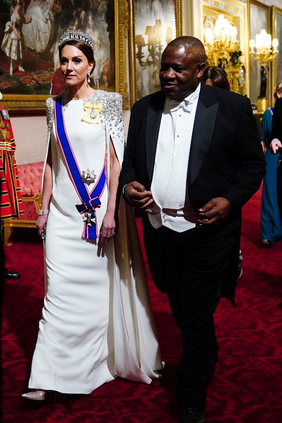 Princezna Catherine  na recepci s prezidentem Jihoafrické republiky