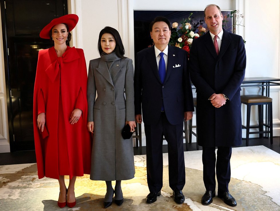 Princezna Catherine na setkání s prezidentem Koree