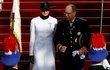 Princezna Charlene a princ Albert  během státního svátku