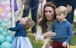 Princezna Charlotte s Georgem a maminkou Kate.