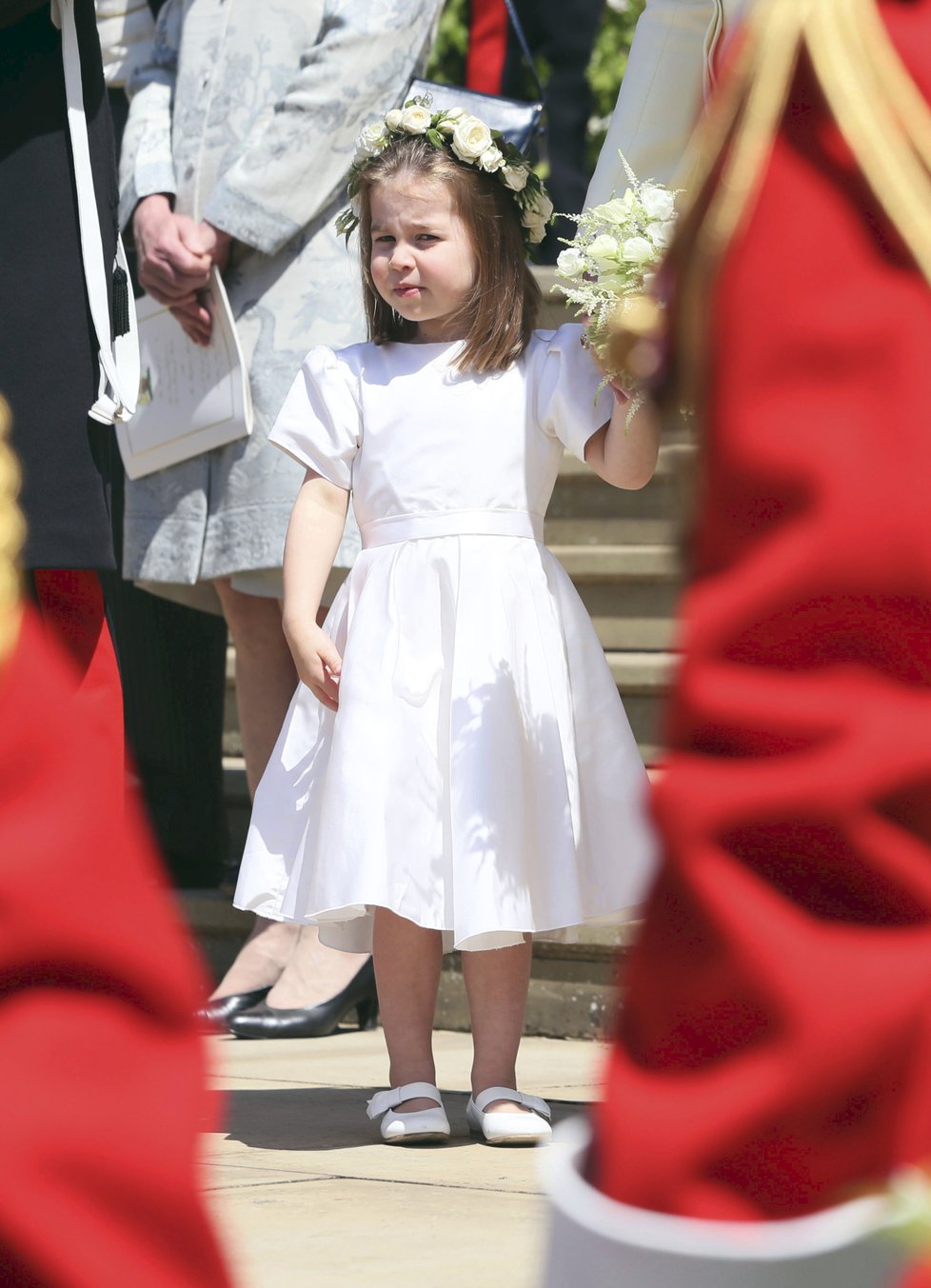 Malá Charlotte na svatbě strýčka Harryho