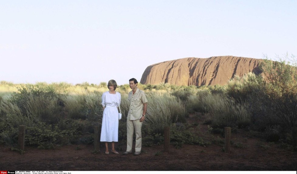 Princezna Diana a princ Charles v Austrálii.